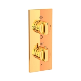 Artize 3 Way Thermostatic Diverter Thermatik THK-GBP-683N - Gold Bright PVD Finish