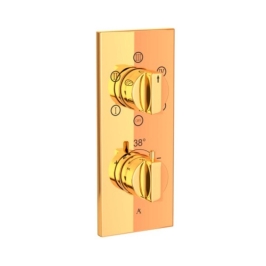 Artize 5 Way Thermostatic Diverter Thermatik THK-GBP-687N - Gold Bright PVD Finish
