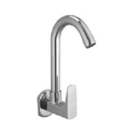 Cavier Wall Mounted Regular Kitchen Sink Tap Trio TO-25-135 with Swinging Spout in Chrome Finish