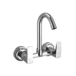 Cavier Wall Mounted Regular Kitchen Sink Mixer Trio TO-25-147 with Swinging Spout in Chrome Finish