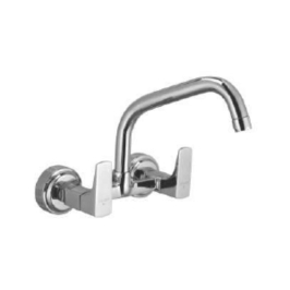 Cavier Wall Mounted Regular Kitchen Sink Mixer Trio TO-25-151 with Swinging Spout in Chrome Finish