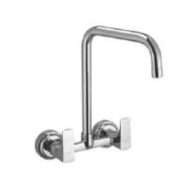 Cavier Wall Mounted Regular Kitchen Sink Mixer Trio TO-25-152 with Swinging Spout in Chrome Finish