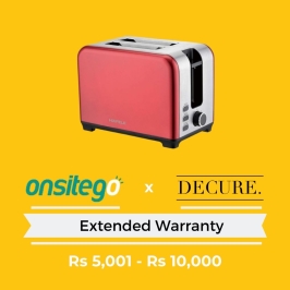 OnsiteGo Extended Warranty For Toaster / Sandwich Maker (Rs 5001-10000)