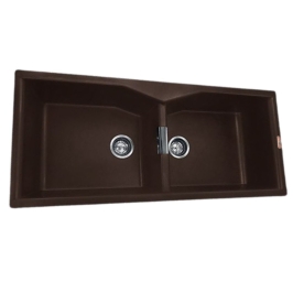 Sincore Quartz Sink TRITON ( 45 x 19.5 inches )  -  Dotted Black