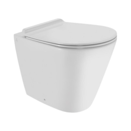 Artize Wall Mounted White Closet WC Travina TRS-WHT-57955P180UFSM with P-Trap