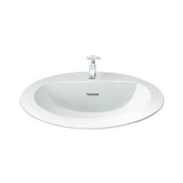 Hindware Counter Top Oval Shaped White Basin Area VIENNE OVAL 10038