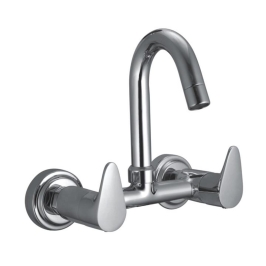 Cavier Wall Mounted Regular Kitchen Sink Mixer Volta VL-10-147 with Swinging Spout in Chrome Finish
