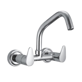 Cavier Wall Mounted Regular Kitchen Sink Mixer Volta VL-10-151 with Swinging Spout in Chrome Finish