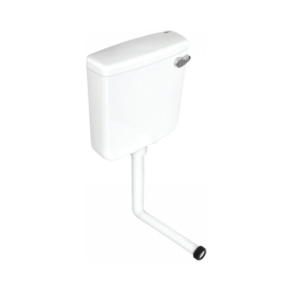 Essco External Wall Mounted Cistern Without Frame WHE-WHT-183NL - White