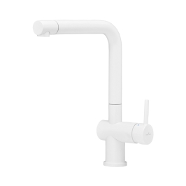 Reginox Table Mounted Regular Kitchen Sink Mixer YADKIN with Extractable Hand Shower Spout in White Finish