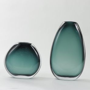 Verdant Elegance Glass Vessels Vase